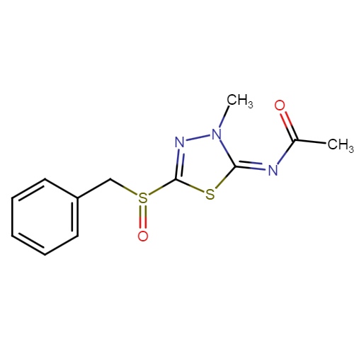 5-Acetylimino-4-methyl-2 benzyl sulfinyl-1,3,4-thiadiazole
