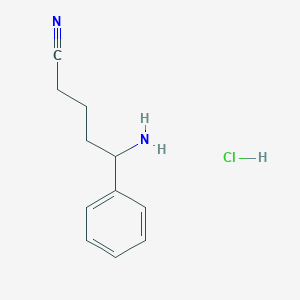 5-Amino-5-phenylpentanenitrile hydrochloride