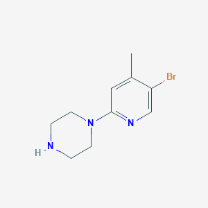 5-Bromo-2-piperazino-4-picoline