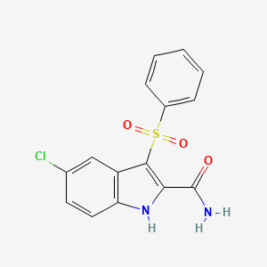 5-Chloro-3-(phenylsulfonyl)indole-2-carboxamide
