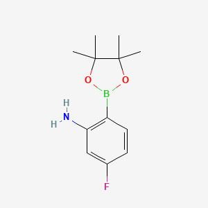 5-Fluoro-2-(4,4,5,5-tetramethyl-1,3,2-dioxaborolan-2-yl)benzenamine