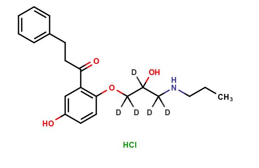 5-Hydroxy Propafenone (Propoxy-D5) Hydrochloride-d5