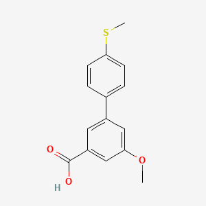 5-Methoxy-3-(4-methylthiophenyl)benzoic acid