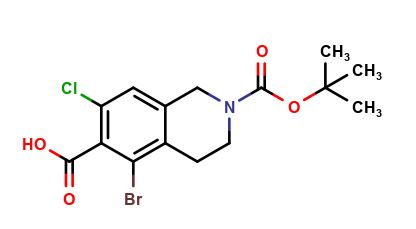 5-bromo-2-(tert-butoxycarbonyl)-7-chloro-1,2,3,4-tetrahydroisoquinoline-6-carboxylic acid