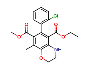 5-ethyl 7-methyl 6-(2-chlorophenyl)-8-methyl-3,4-dihydro-2H-benzo[b][1,4]oxazine-5,7-dicarboxylate