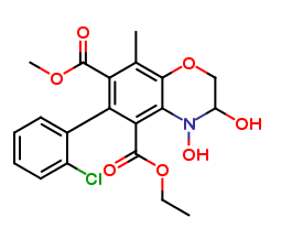5-ethyl 7-methyl 6-(2-chlorophenyl)-8-methyl-3,4-dihydroxy-2H-benzo[b](1,4)oxazine-5,7-dicarboxylate