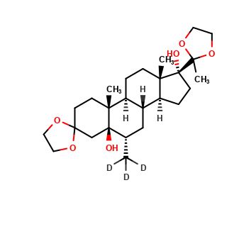 5b,17-Dihydroxy-6a-methylpregnane-3,20-dione-3,20-bis(ethyleneketal)-d3