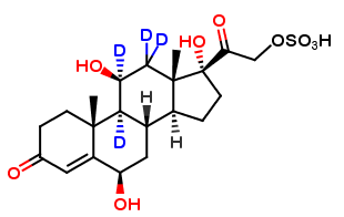 6-β-Hydroxycortisol-d4 Sulfate