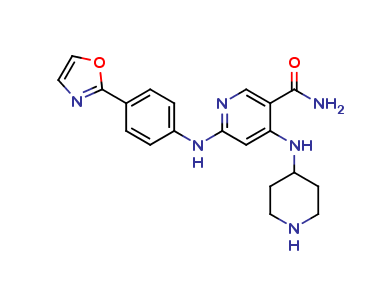 6-(4-Oxazol-2-yl-phenylamino)-4-(piperidin-4-ylamino)-nicotinamide