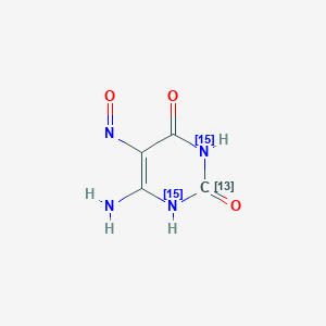 6-Amino-5-nitrosouracil-13C,15N2