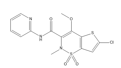6-Chloro-4-methoxy-2-methyl-N-(pyridin-2-yl)-2H-thieno[2,3-e][1,2]thiazine-3-carboxamide 1,1-dioxide