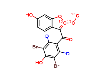 6-Hydroxy Benzbromarone-13C3,D2