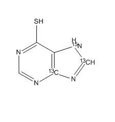 6-Mercaptopurine-13C2 15N