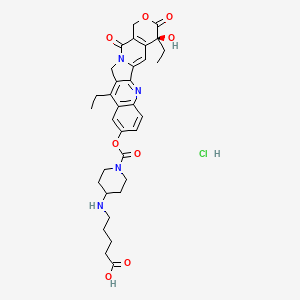 7-Ethyl-10-(4-N-aminopentanoic acid)-1-piperidino)carbonyloxycamptothecin Hydrochloride