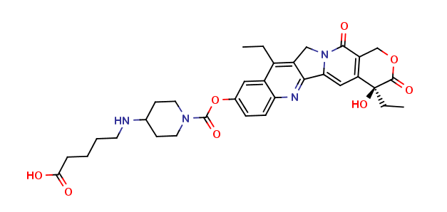 7-Ethyl-10-(4-N-aminopentanoic acid)-1-piperidino)carbonyloxycamptothecin