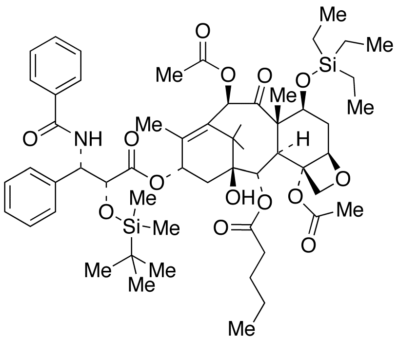 7-O-(Triethylsilyl)-2’-O-tert-butyl(dimethyl)silyl 2-Debenzoyl Paclitaxel 2-Pentanoate
