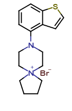 8-(benzo[b]thiophen-4-yl)-5,8- diazaspiro[4.5]decan-5-ium bromide