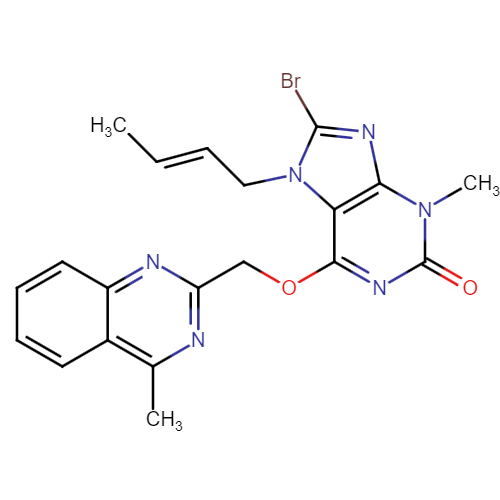 8-Bromo-7-(but-2-en-1-yl)-3-methyl-6-((4-methylquinazolin-2-yl)methoxy)-3,7-dihydro-2H-purin-2-one