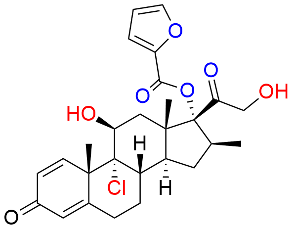 9α-Chloro-11β,17,21-trihydroxy-16α-methylpregna-1,4- diene-3,20-dione 17-(2-furoate)