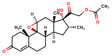 9β-Pregn-4-ene-3,20-dione, 9,11β-epoxy-17,21-dihydroxy-16α-methyl-, 21-acetate