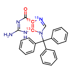9N-Trityl Guanine-13C2,15N