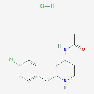 Acetamide, N-[2-[(4-chlorophenyl)methyl]-4-piperidinyl]-, monohydrochloride, trans-(9CI)