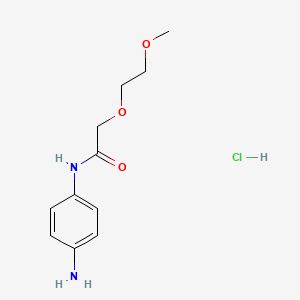Acetamide, N-(4-aminophenyl)-2-(2-methoxyethoxy)-, hydrochloride