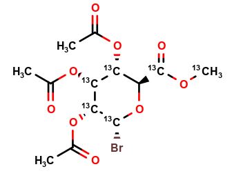Acetobromo-α-D-glucuronic Acid-13C6 Methyl Ester