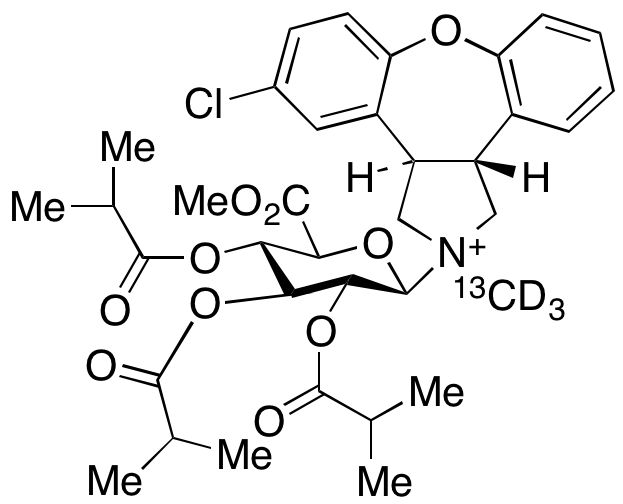 Asenapine-13C,d3 a-D-Glucopyranuronic Acid Methyl Ester 2,3,4-Tris(2-methylpropanoate)