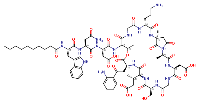 Asp-cyclized- Daptomycin