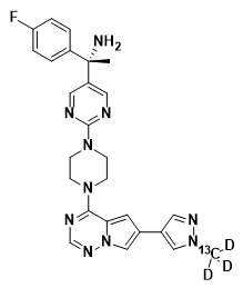 Avapritinib tetrahydrochloride salt 13C,2H3