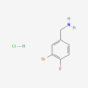 Benzenemethanamine,3-bromo-4-fluoro-, hydrochloride (1:1)