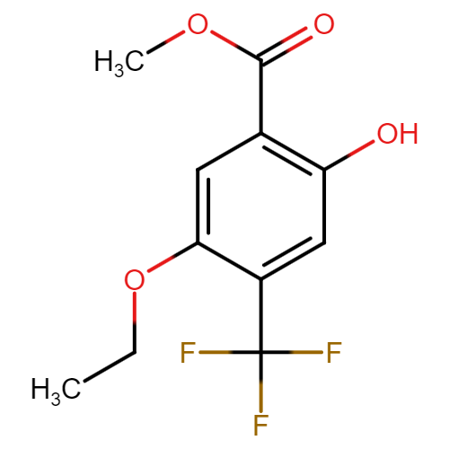 Show details of Benzoic acid, 5-ethoxy-2-hydroxy-4-(trifluoromethyl)-, methyl ester