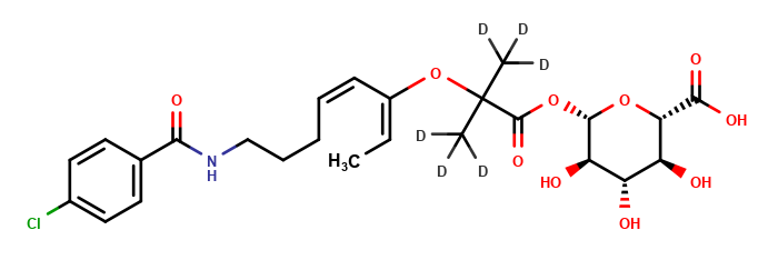 Bezafibrate-D6 Acyl Glucuronide