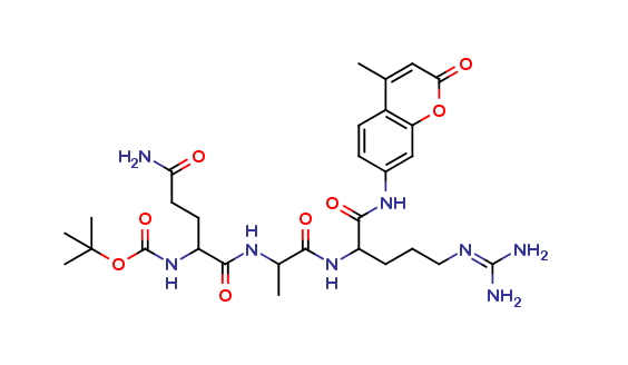Boc-Gln-Ala-Arg-7-amido-4-methylcoumarin
