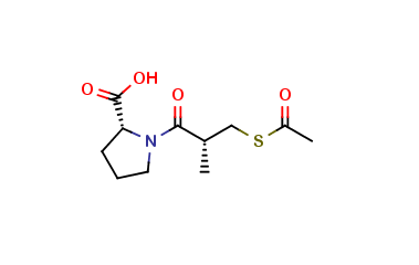 1-[(2R)-3-(acetylthio)-2-methyl-1-oxopropyl]-D-Proline