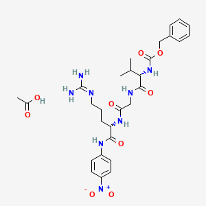 Carbobenzoxy-valyl-glycyl-arginine-p-nitroanilide acetate