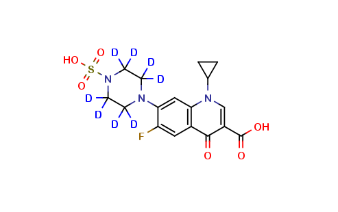 Ciprofloxacin piperazinyl-N4-sulfate D8
