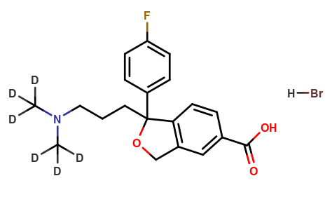Citalopram Carboxylic Acid Hydrobromide-d6 (Impurity)