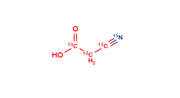 Cyanoacetic acid 13C3, 15N