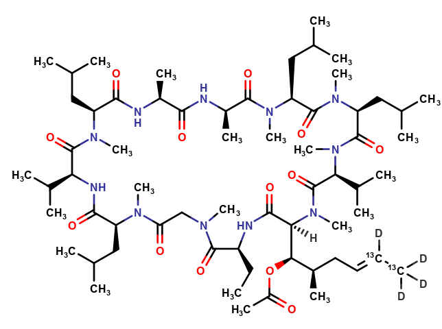 Cyclosporin A-13C2,d4 Acetate (major)