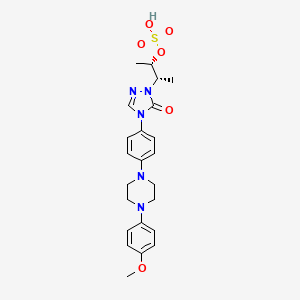 De-1-((2-(2,4-dichlorophenyl)-1,3-dioxolan-2-yl)methyl)-1H-1,2,4-triazole Itraconazole Sulfate