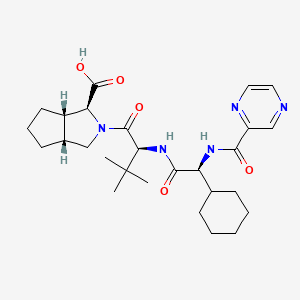 Des[N-[(1S)-1-[2-(cyclopropylamino)-2-oxoacetyl]butyl]carboxamido] 1-Carboxy Telaprevir