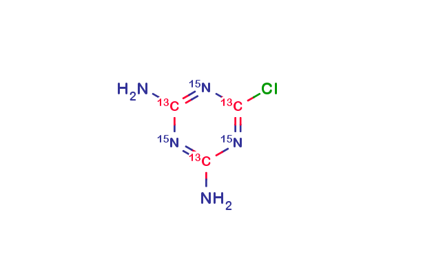 Desethyldesisopropylatrazine 13C3 15N3