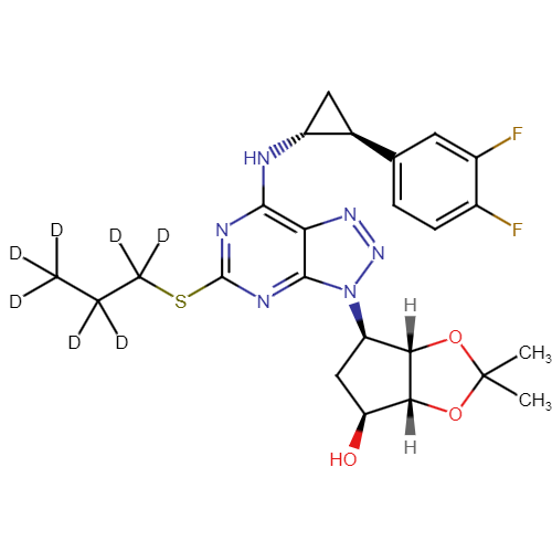 Deshydroxyethoxy-2,3-O-(dimethylmethylene) Ticagrelor-d7