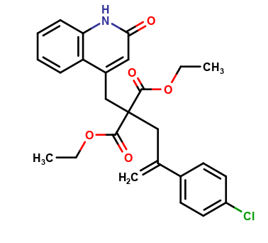 Diethyl 2-(2-(4-chlorophenyl)allyl)-2-((2-oxo-1,2-dihydroquinolin-4-yl)methyl)malonate