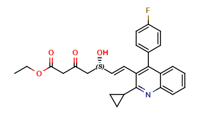 Ethyl (E)-7-[2-cyclopropyl-4-(4-flurophenyl)-3-quinolinyl]-5-hydroxy-3-oxo-6-heptenoate