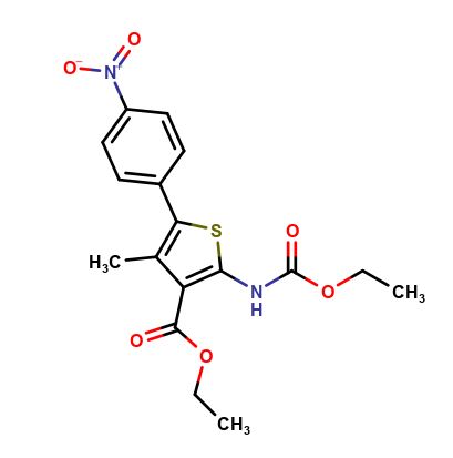 Ethyl 2-[(Ethoxycarbonyl)amino]-4-methyl-5-(4-nitrophenyl)thiophene-3-carboxylate