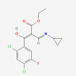 Ethyl 3-Cyclopropylamino-2-(2,4-dichloro-5-fluorobenzoyl) acrylate