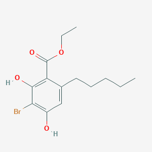 Ethyl 3-bromo-2,4-dihydroxy-6-pentylbenzoate